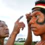 A Bororo Indian from Mato Grosso, Brazil