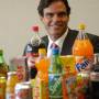 Brian Smith, president of Coca-Cola of Brazil with the Brazilian line of products