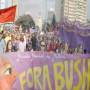 Brazilian women protest against Bush
