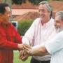 Presidents Chavez, Kirchner and Lula