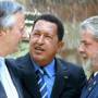 Presidents Kirchner, Chavez and Lula