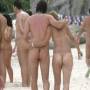 Nudists at Rio's Abricó beach for Naturism Congress