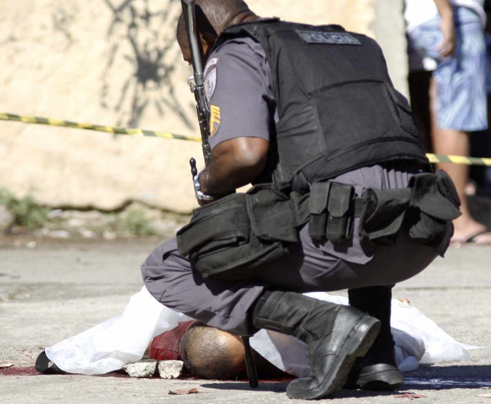 A policeman in Rio de Janeiro, Brazil