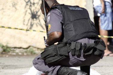 A policeman in Rio de Janeiro, Brazil