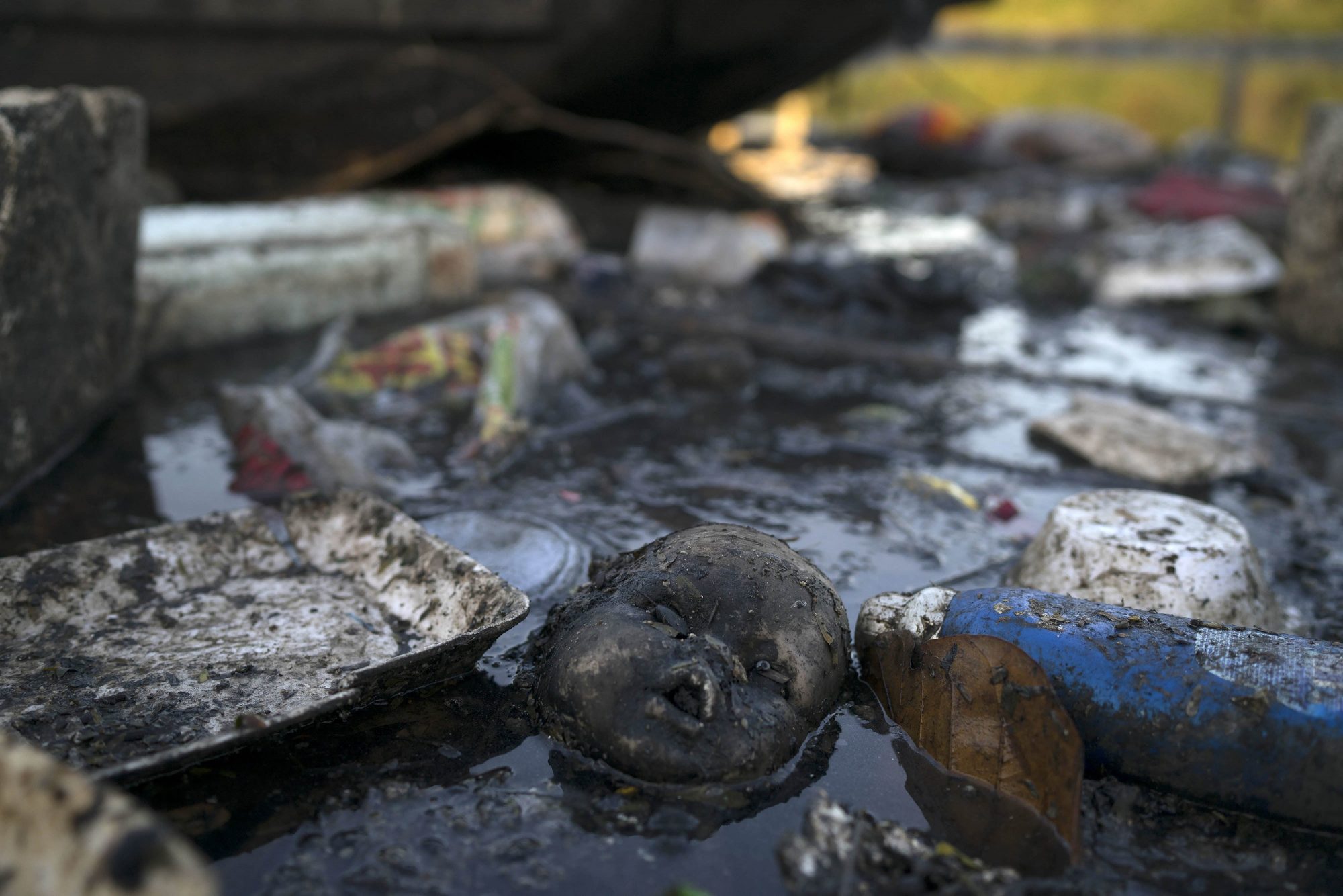 Lack of sanitation in Brazil's favelas is common -