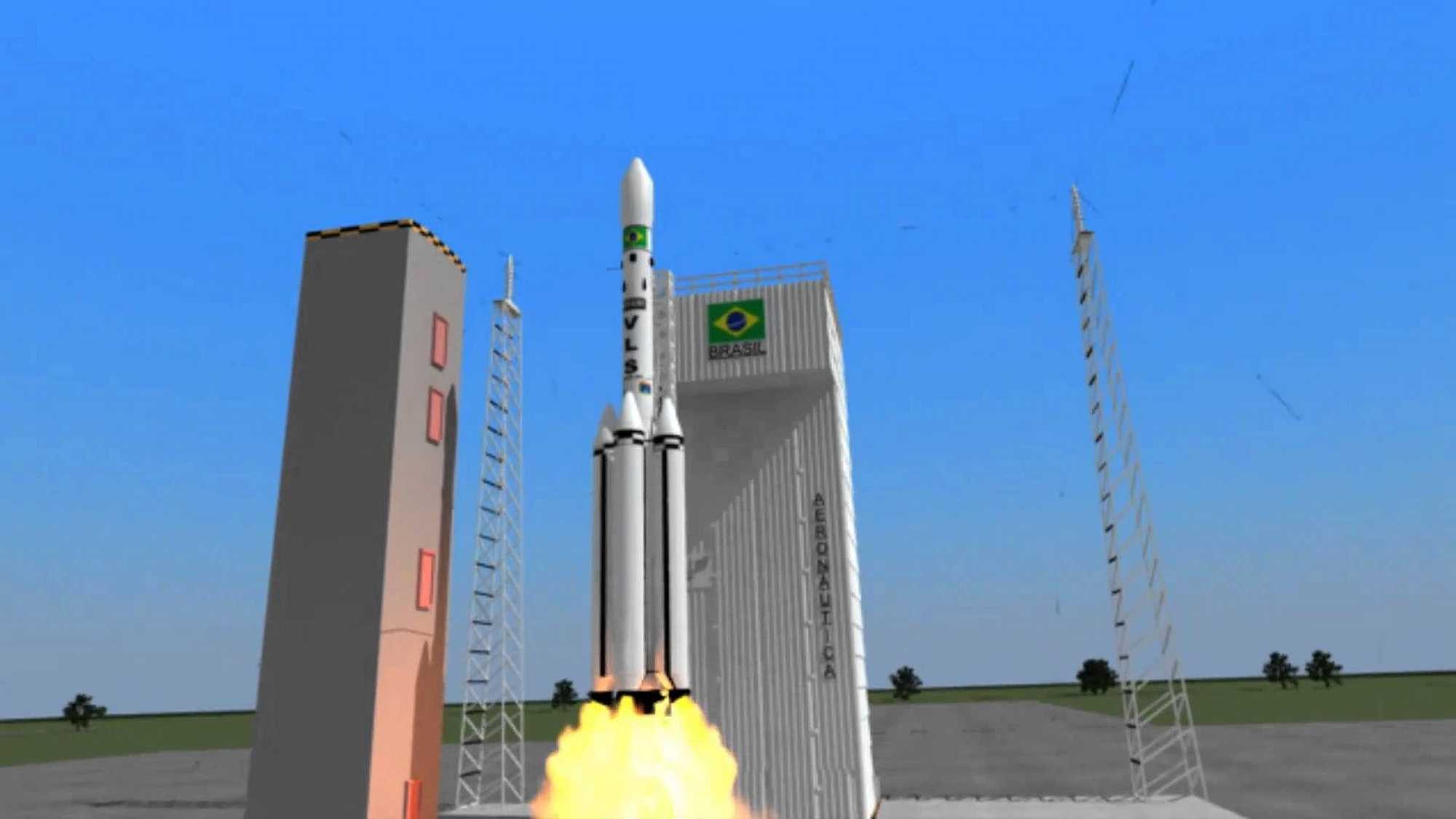 Launching of the VLS-01 rocket from Alcântara Launch Center