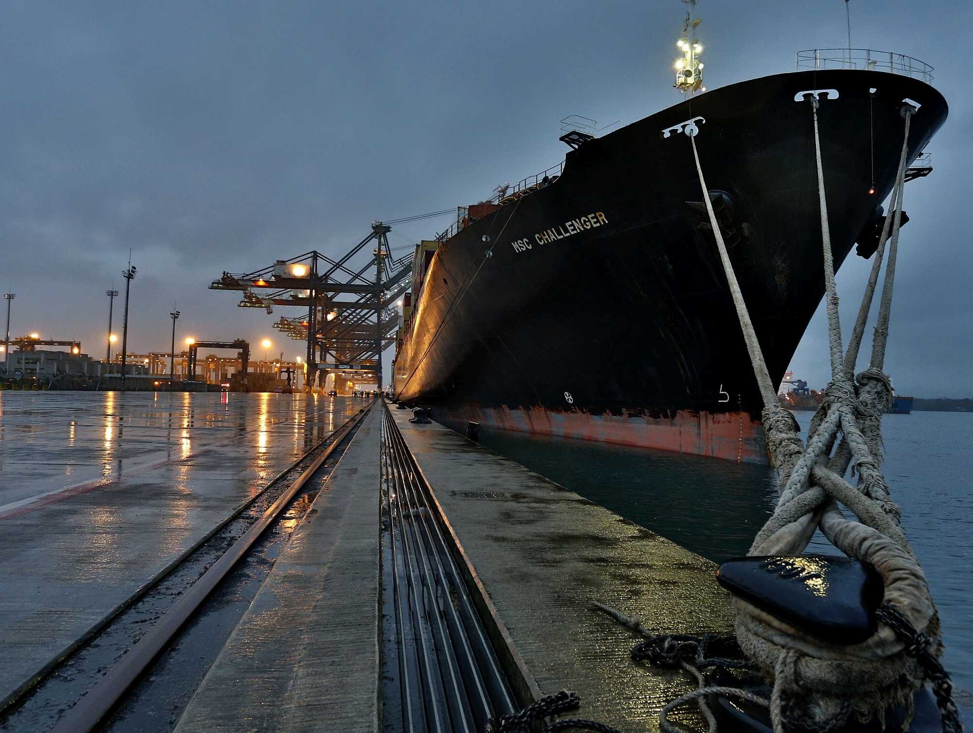 Brasil Terminal Portuário (BTP) at Alemoa, part of the Santos port complex