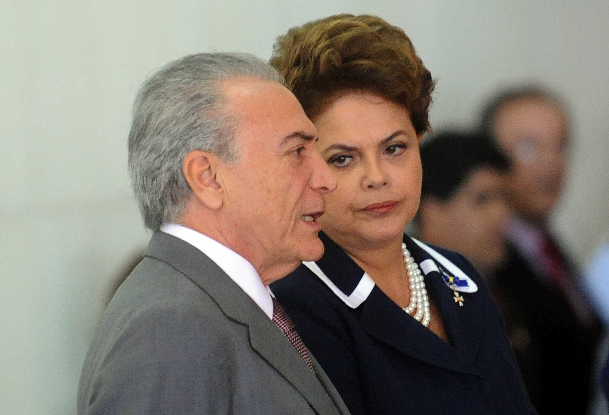 President Michel Temer and his predecessor Dilma Rousseff - EBC