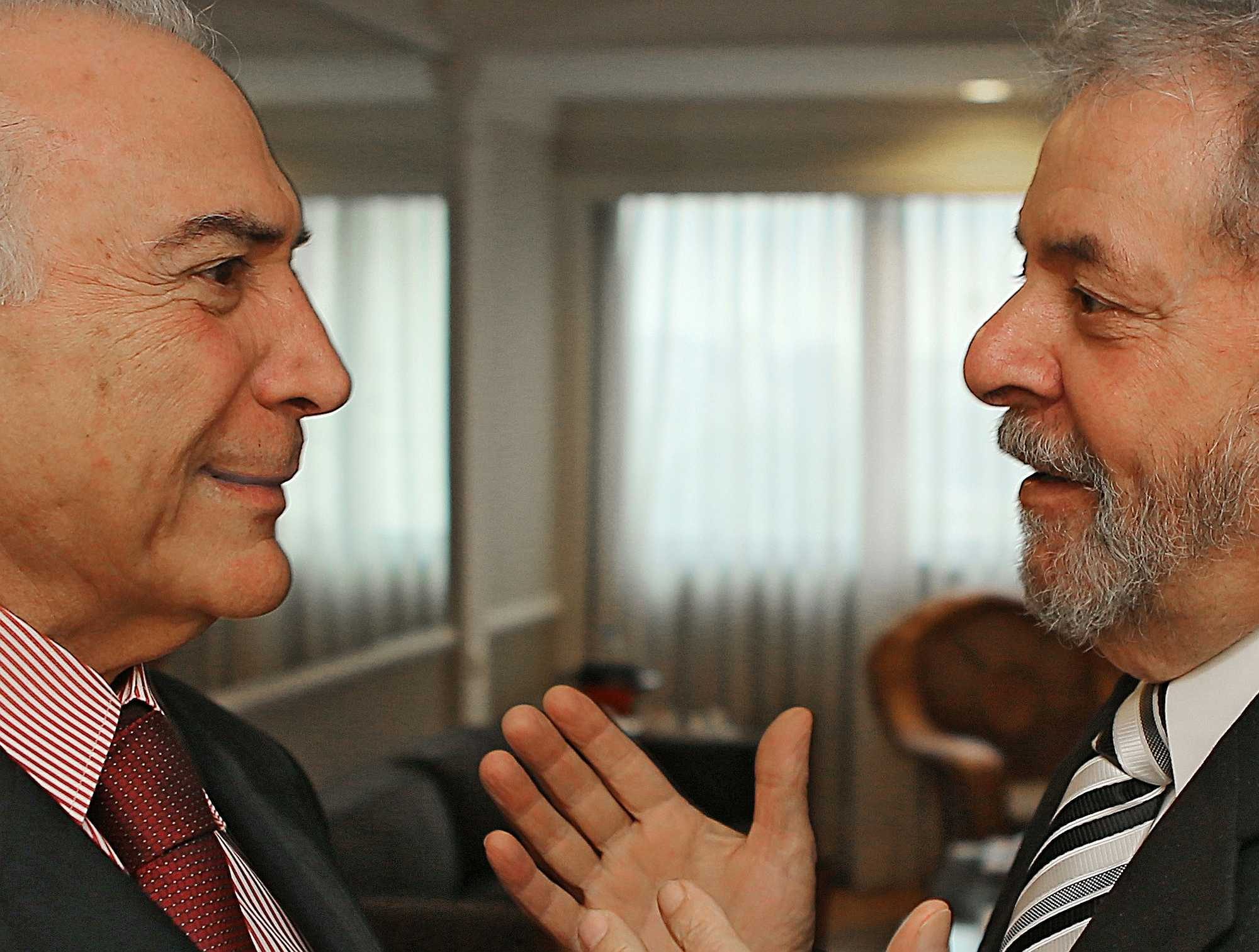 President Michel Temer and former president Lula - Ricardo Stuckert/PT