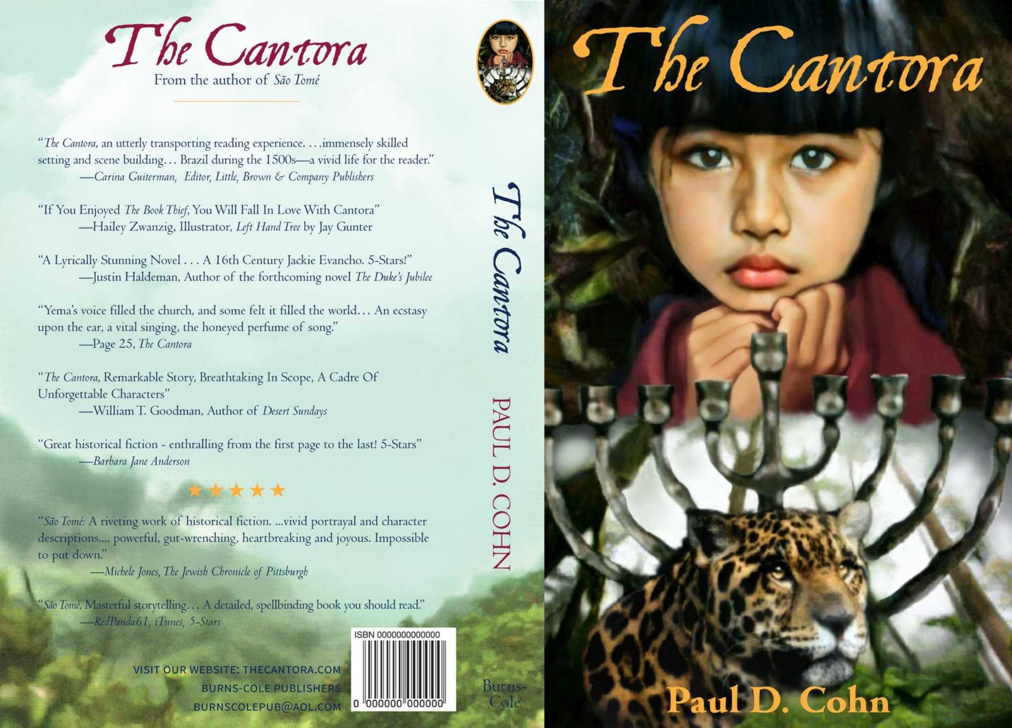 Front and back cover of "The Cantora" by Paulo Cohn