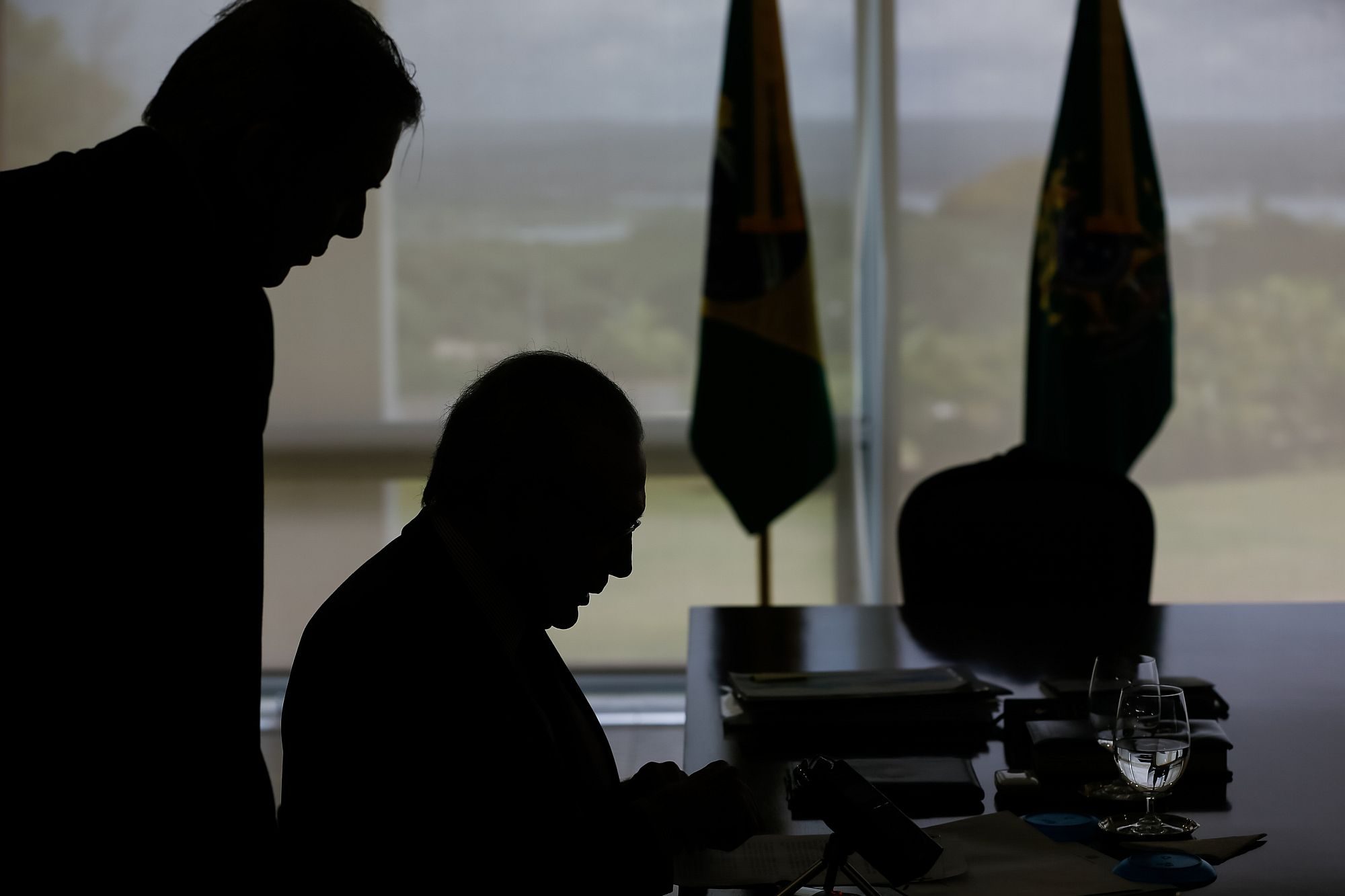 Michel Temer taping a radio message - Photo: Beto Barata/PR