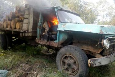 The Guardians of the Amazon recently destroyed a logging truck they discovered in their territory.