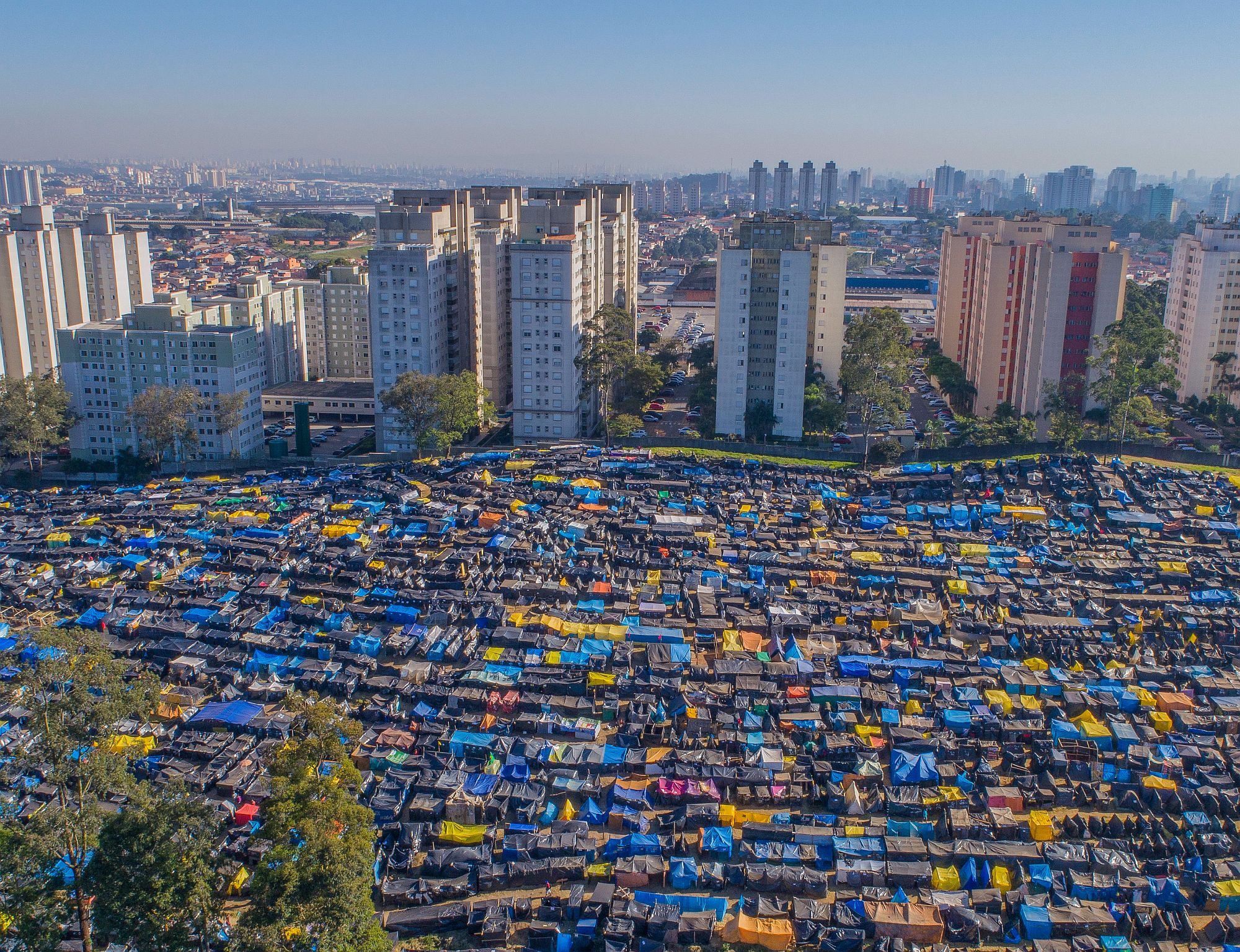 About 8.000 homeless families invaded private lot in São Bernardo do Campo, São Paulo - Photo: MTST