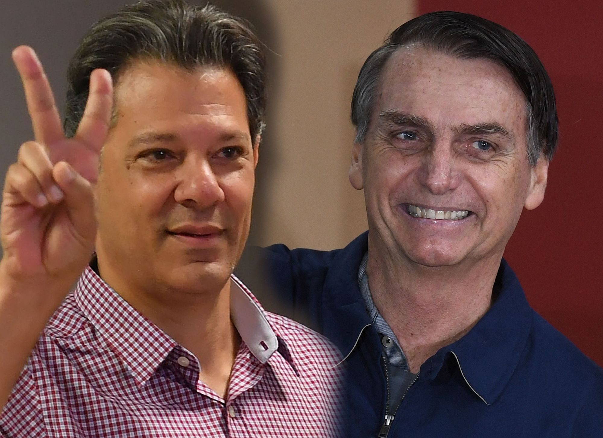 Fernando Haddad and Jair Bolsonaro
