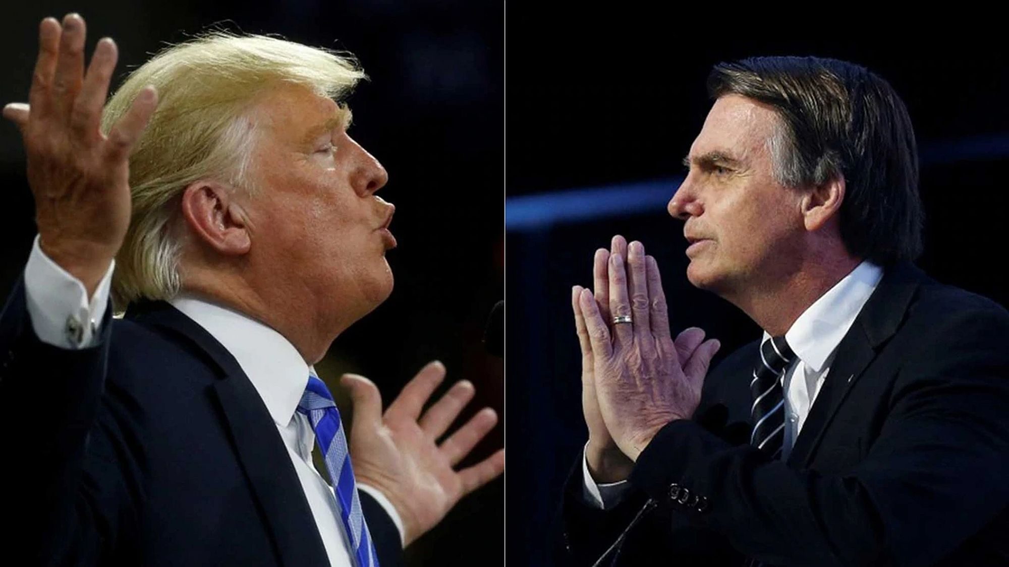 Trump and Bolsonaro engaged in a bromance