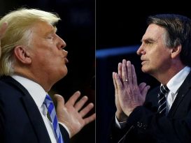 Trump and Bolsonaro engaged in a bromance