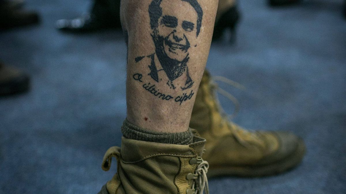 Tattoo revealing love for Brazilian president Jair Bolsonaro