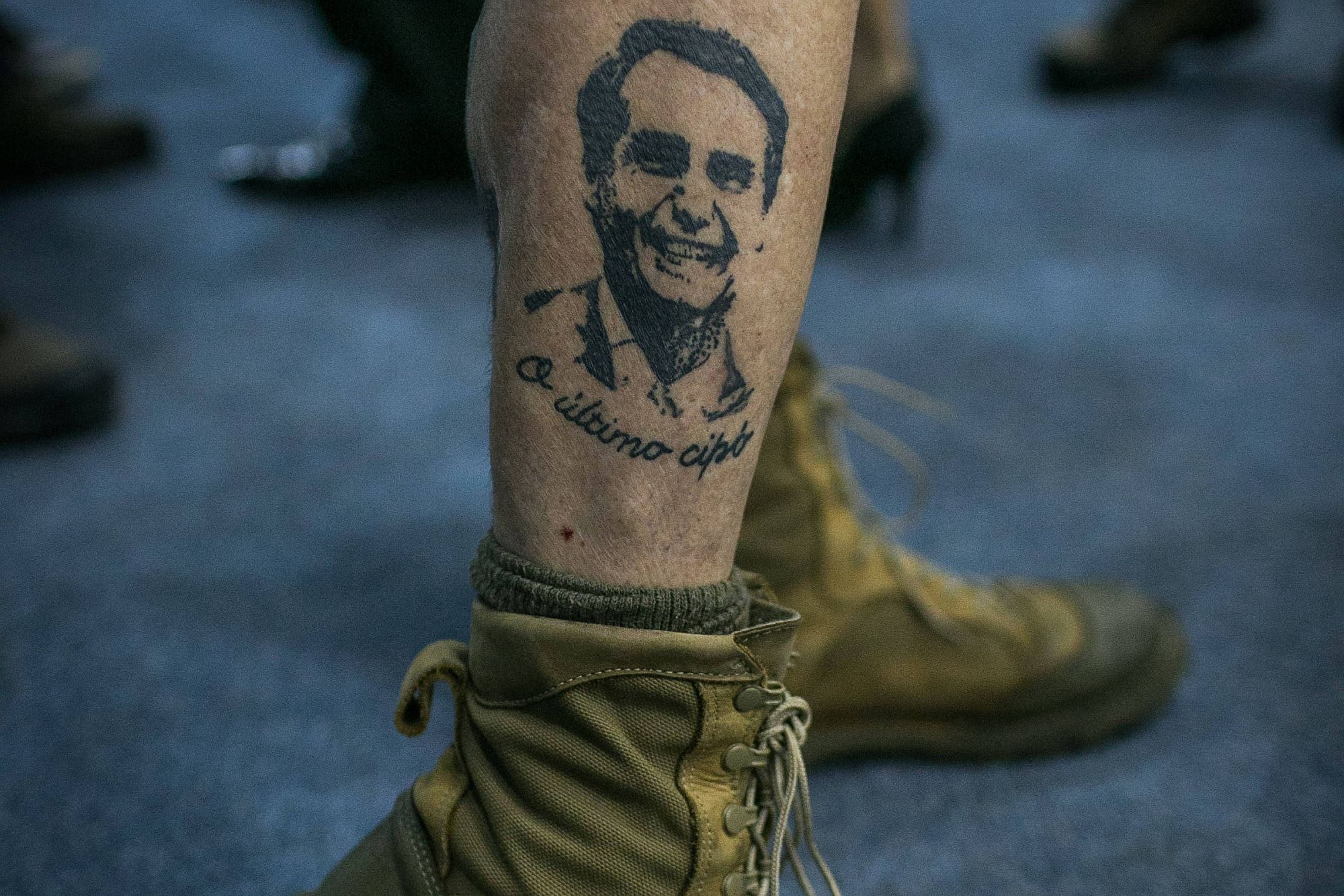 Tattoo revealing love for Brazilian president Jair Bolsonaro