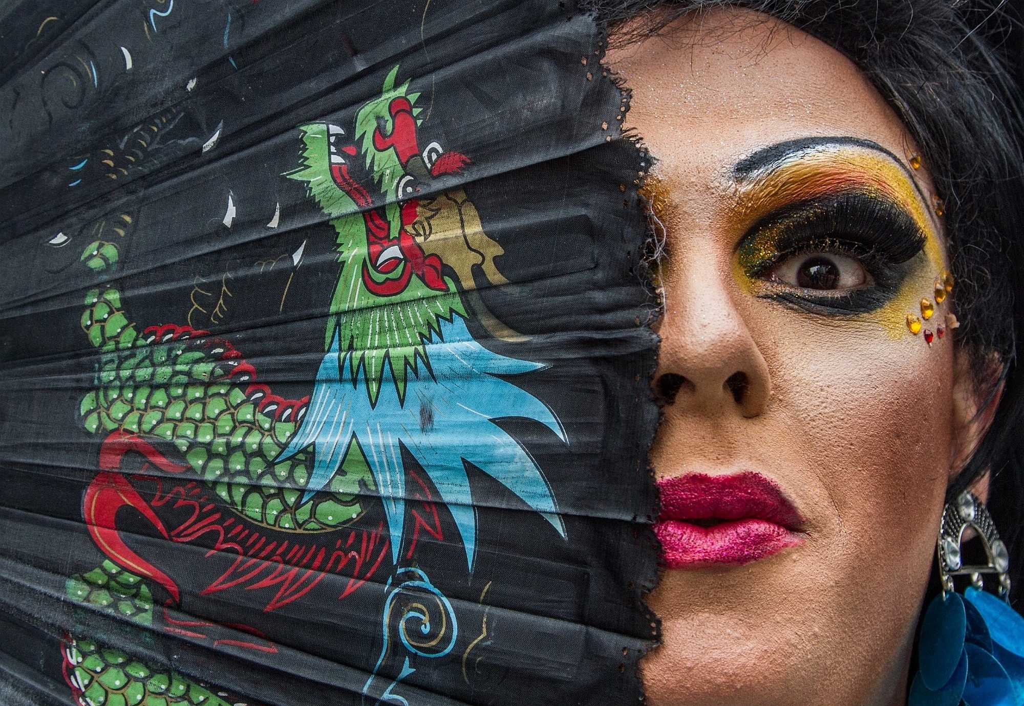 A participant at the São Paulo's Gay Parade in Brazil