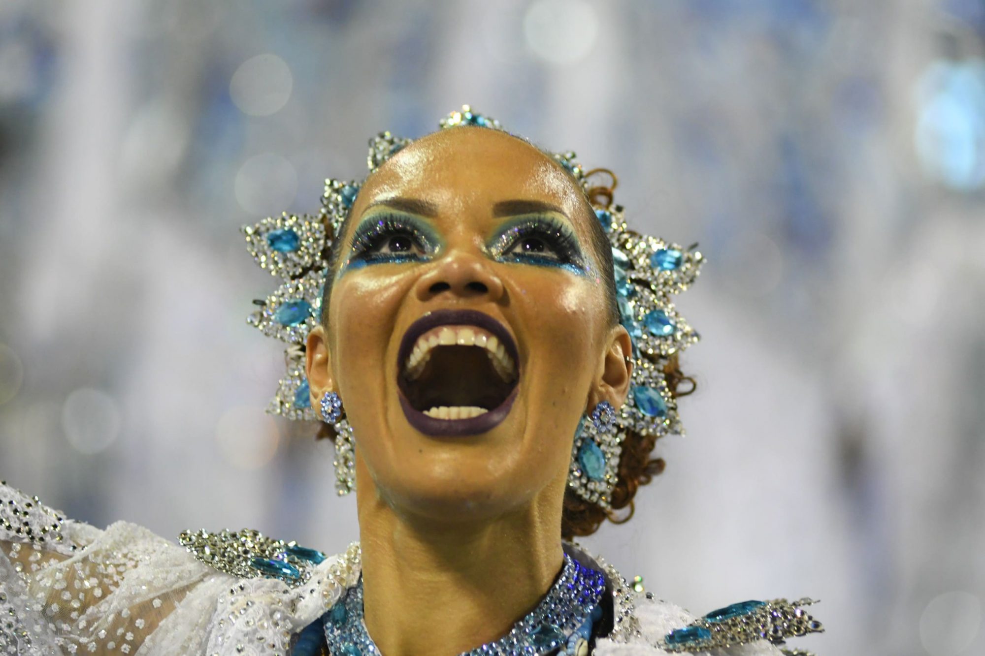 Standard Bearer for Rio's Escola de Samba Portela