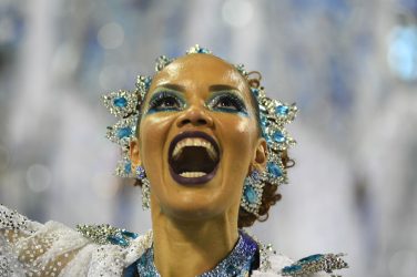 Standard Bearer for Rio's Escola de Samba Portela