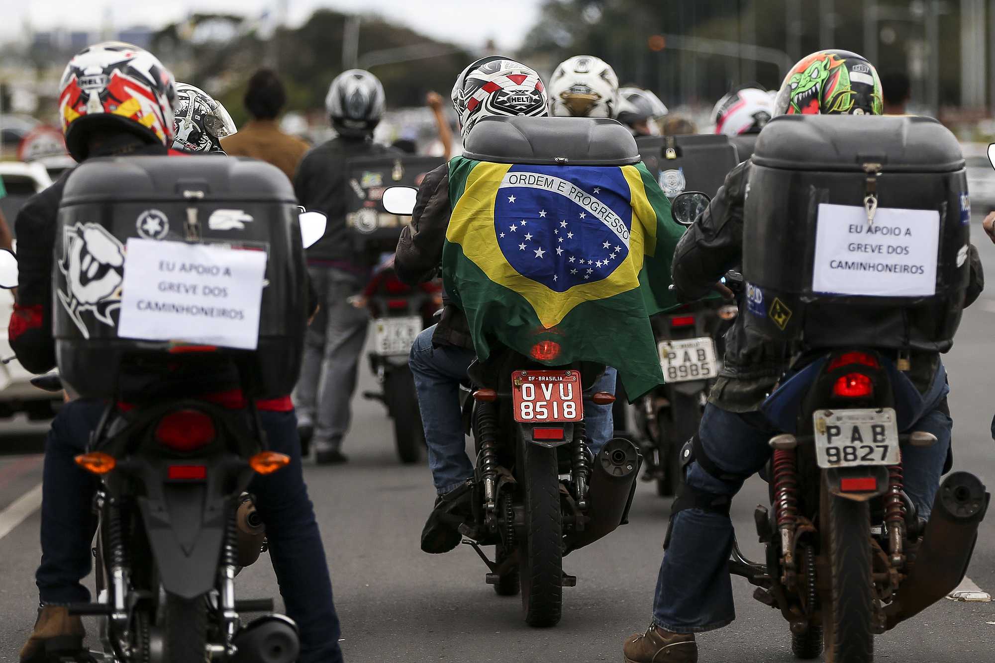Motoboys protest in Brazil's capital city, Brasília. Photo: Marcelo Camargo/Ag Brasil
