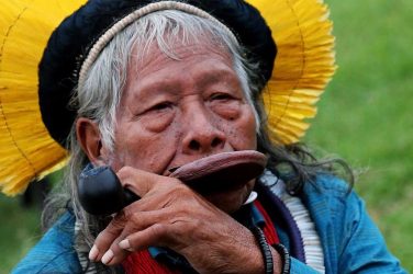 Raoni, a 90-year-old chief of the Kayapo people known for traveling the world to raise awareness of threats to the Amazon, also slashed Bolsonaro's words