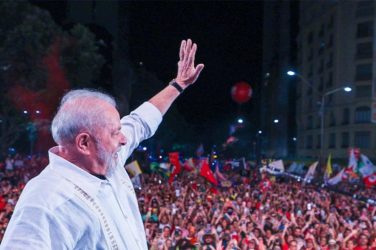 Workers Party campaign rally in Rio de Janeiro with Luiz Inácio Lula da Silva, on July 7, 2022