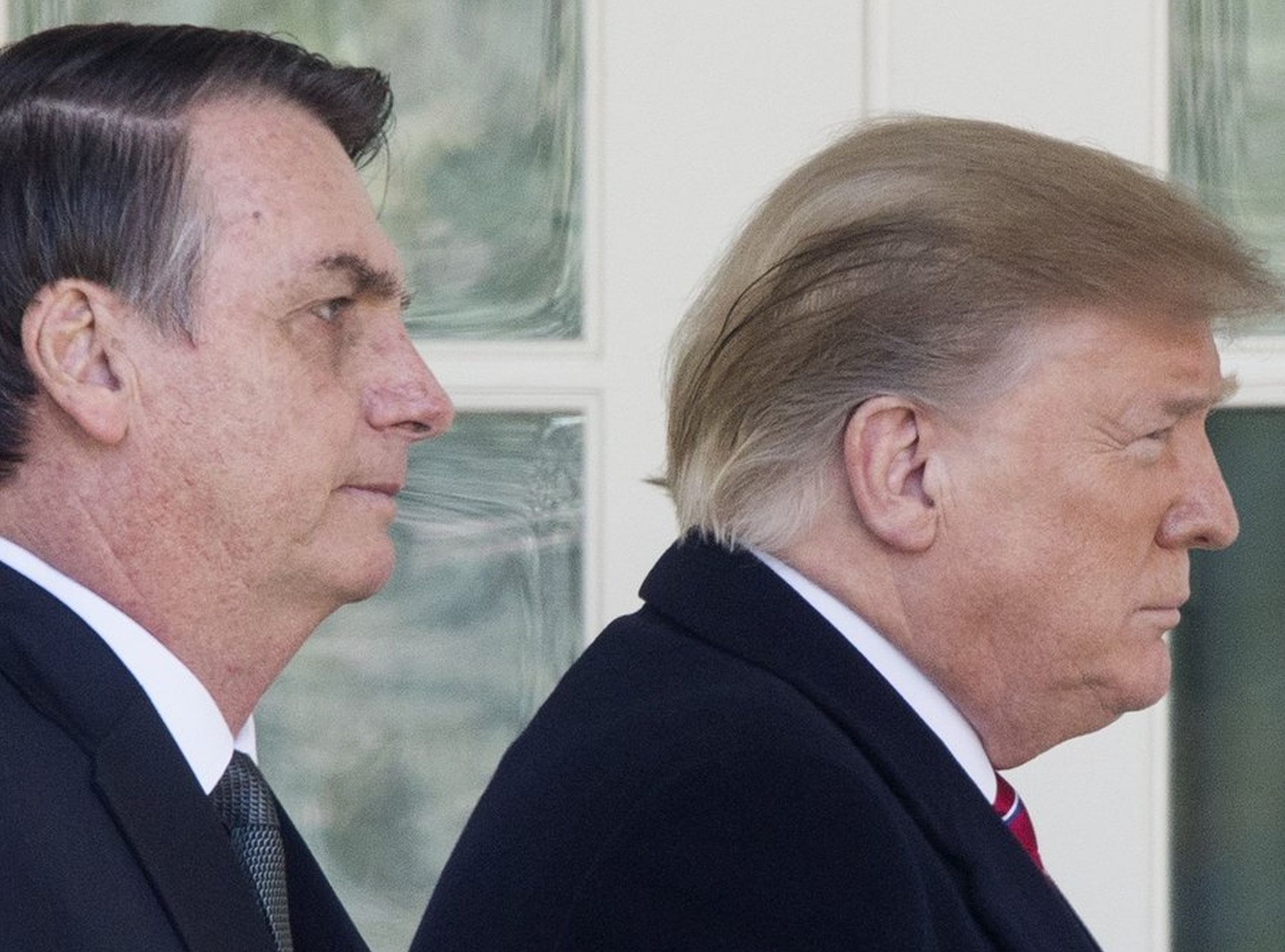 Former Brazilian president Jair Bolsonaro and US's Donald Trump when both men led their countries.